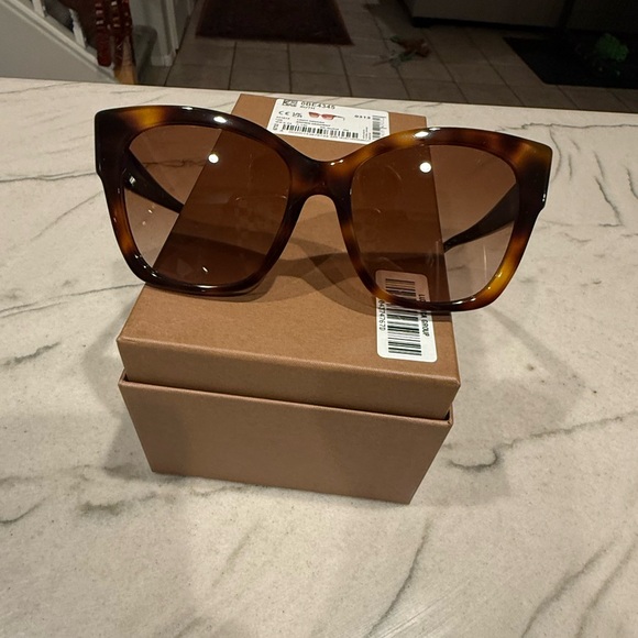 BURBERRY BE 4345 331613 Light Havana Plastic Square Sunglasses Brown Gradient - Picture 11 of 16